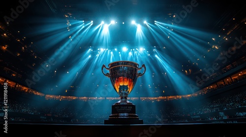 Triumphant Trophy in Arena Spotlight: Esports Championship Glory photo