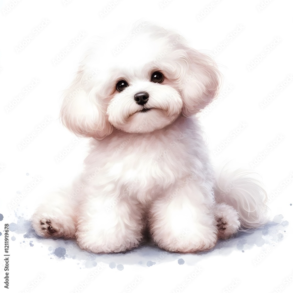흰 배경, 말티푸, 수채화. jpeg (white background, Maltipoo, water colour, jpeg) 흰 배경, 말티푸, 수채화. jpeg (white background, Maltipoo, water colour, jpeg)