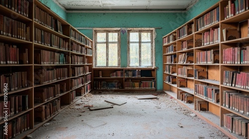 Abandoned Library DustCovered Books and Forgotten Stories photo