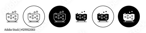 Jacuzzi icons in solid black and white colors