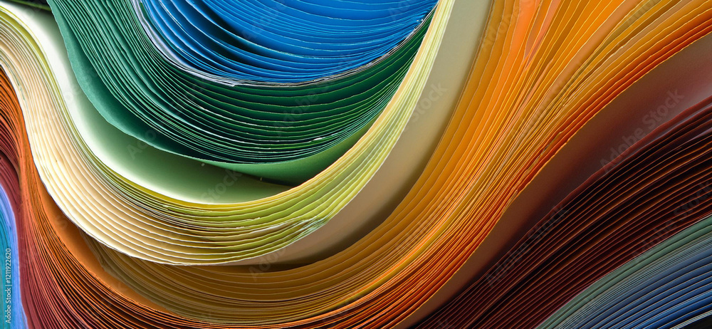 Fototapeta premium Colorful background of patterns and scaling palettes_3D