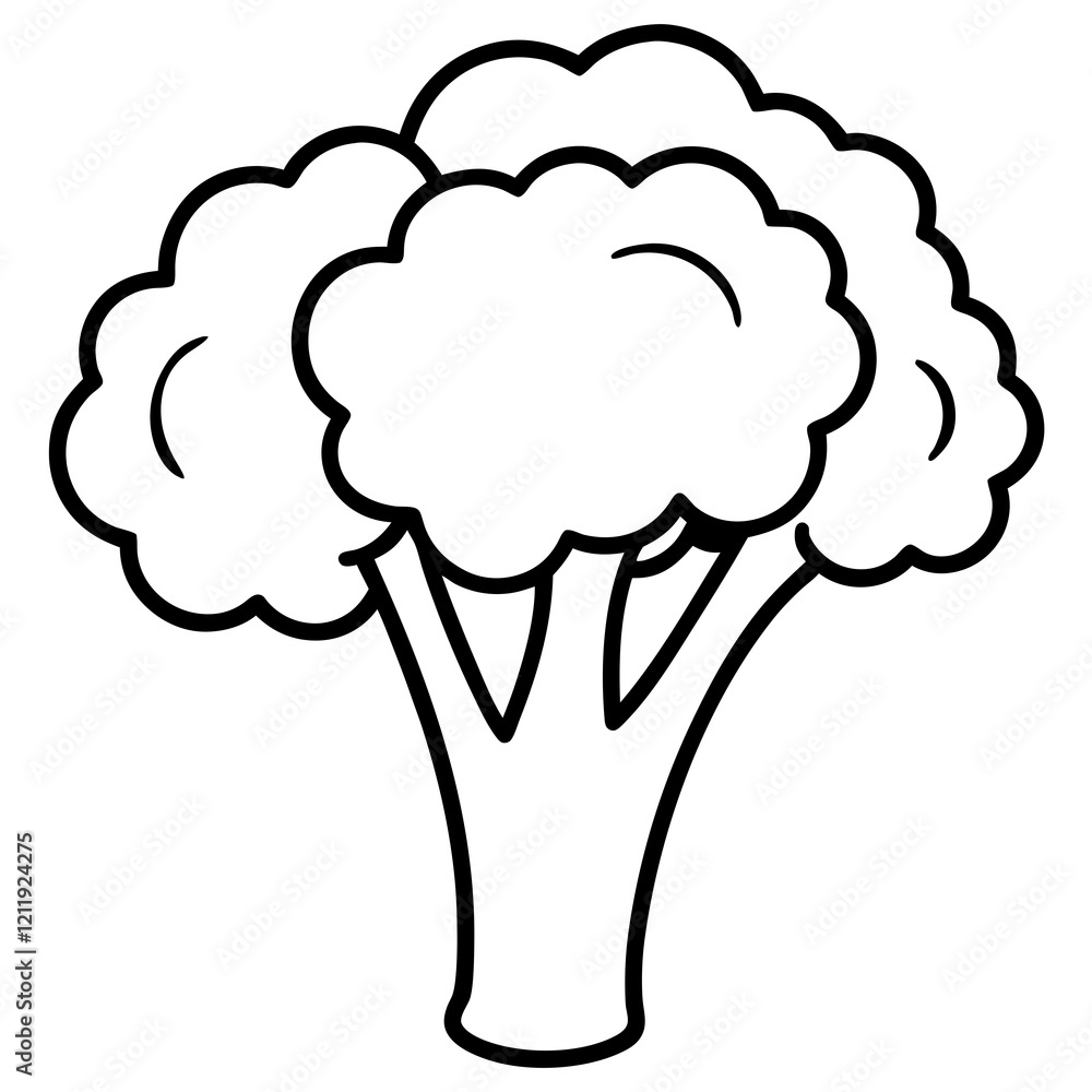 Modern Broccoli Art Illustration Modern Broccoli Art Illustration