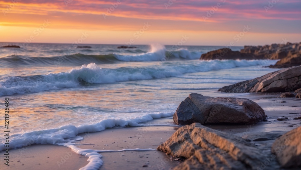 Fototapeta premium sunset over the river