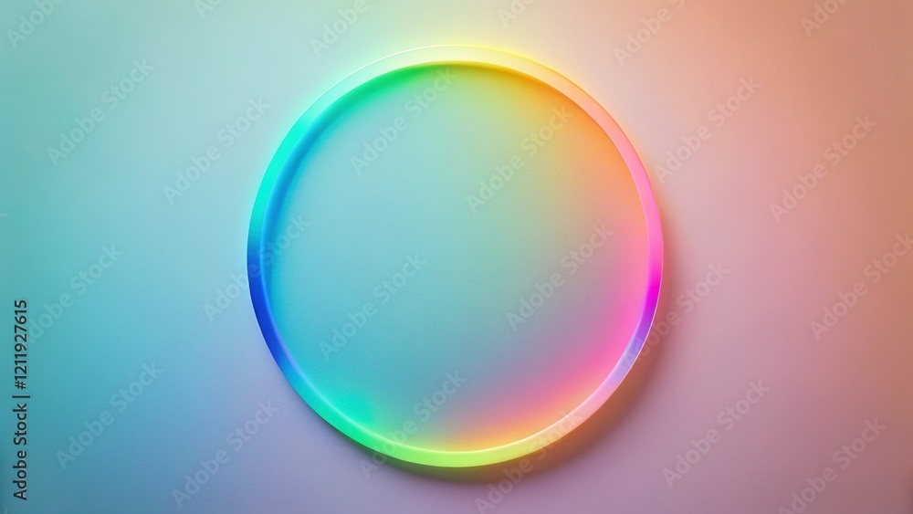 Minimalist Pale Rainbow Circle Background - Pastel Gradient Stock Photo Minimalist Pale Rainbow Circle Background - Pastel Gradient Stock Photo