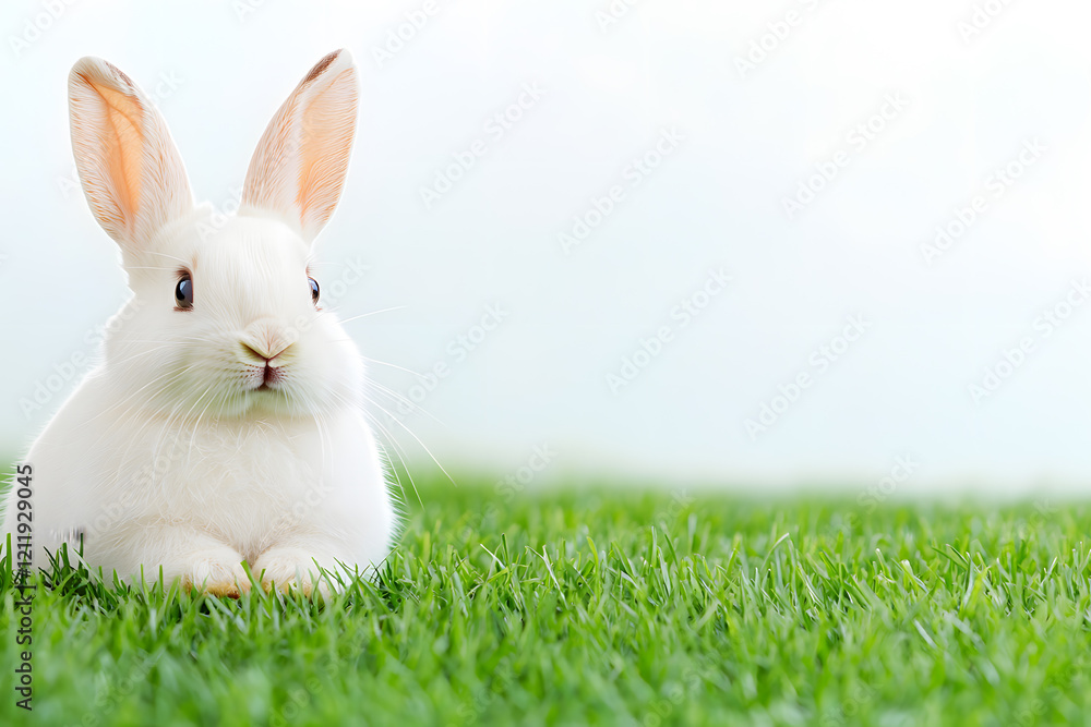 Obraz premium Easter bunny rabbit isolated on white background
