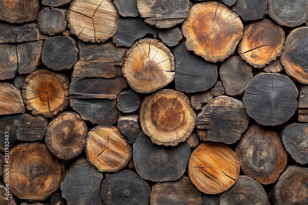 This image presents a combination of dark and light wood pieces, emphasizing their striking textures and contrasts, creating an intriguing and artistic composition. This image presents a combination of dark and light wood pieces, emphasizing their striking textures and contrasts, creating an intriguing and artistic composition.