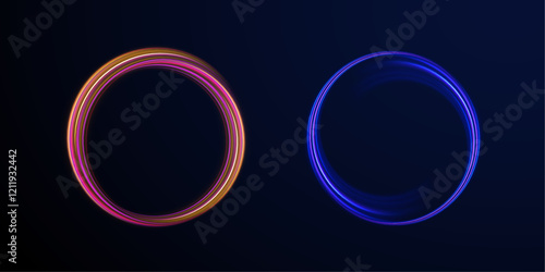 Abstract fire flare trace lens flares acceleration speed motion on night road. Acceleration speed motion on night road. Colorful Light Trails, Long Time Exposure Motion Blur Effect. 