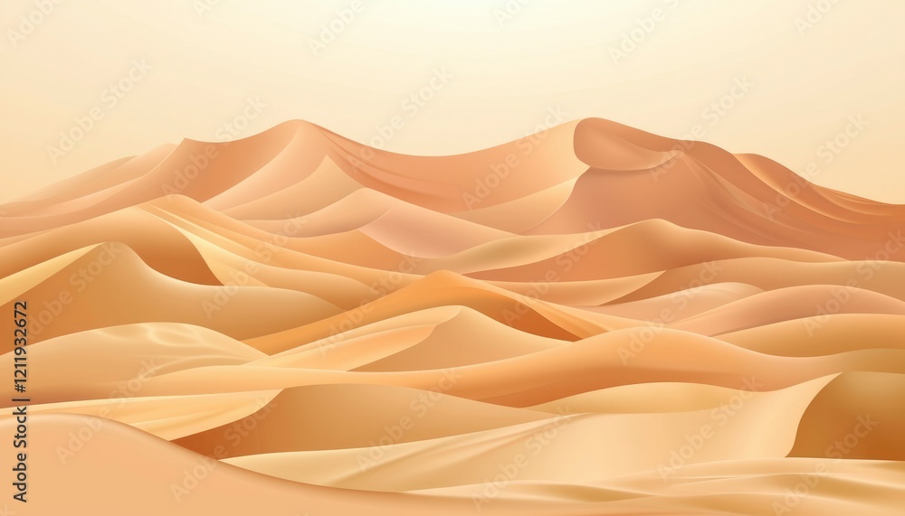 Serene Sandscape Rolling Desert Dunes Under Soft Light Serene Sandscape Rolling Desert Dunes Under Soft Light
