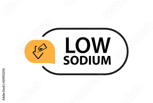 low sodium icon on white background	