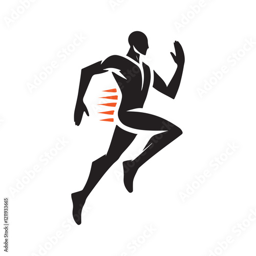 Running Athlete with Back Pain Highlighting Spinal Issues