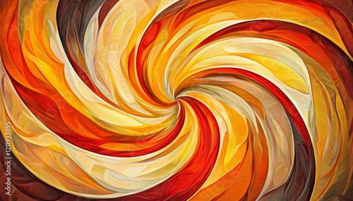 Wallpaper Mural Abstract swirling artwork in warm colors Torontodigital.ca