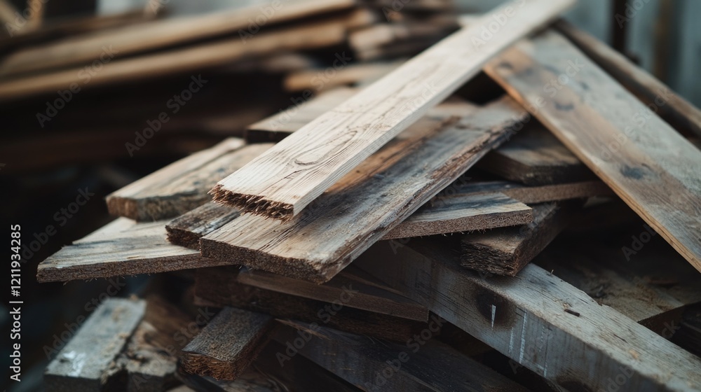 Piles of wood stacked together, perfect for construction or DIY projects Piles of wood stacked together, perfect for construction or DIY projects