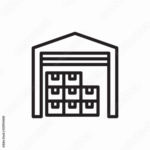 garage storage icon vector sign