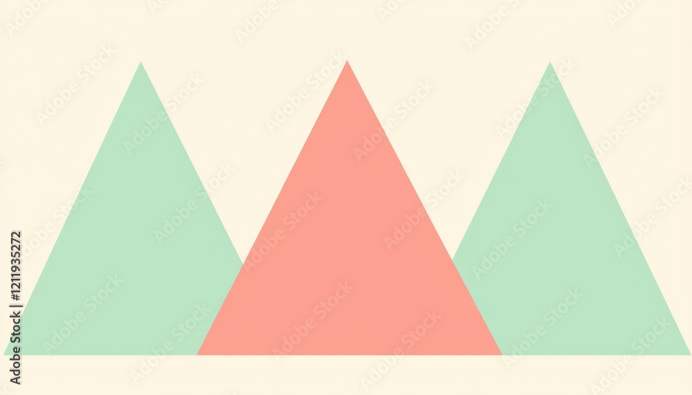 Abstract pastel triangles forming a mountain range design Abstract pastel triangles forming a mountain range design