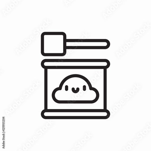 Baby food jar meal icon vector sign