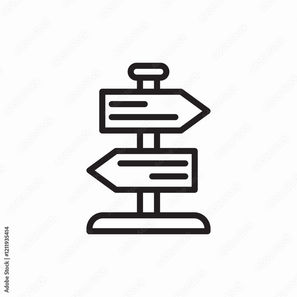 Direction arrows road guide icon vector sign Direction arrows road guide icon vector sign