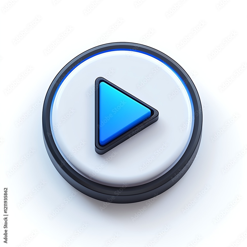 Minimalist Video Player Icon with Play Button Minimalist Video Player Icon with Play Button