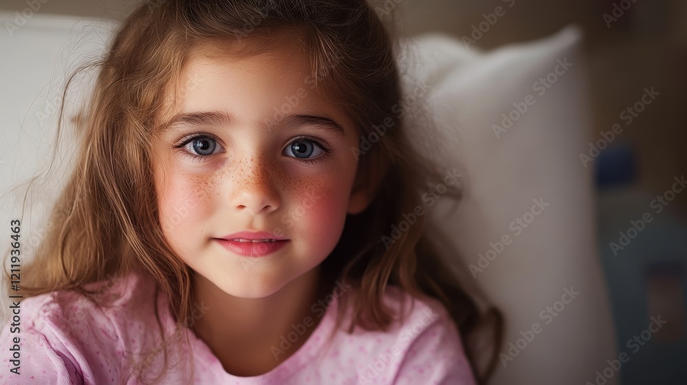 Alport Syndrome Awareness Month Caucasian young girl with long brown hair and freckles smiling indoors Alport Syndrome Awareness Month Caucasian young girl with long brown hair and freckles smiling indoors