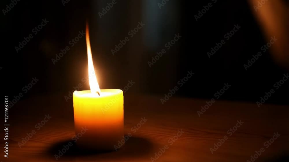 Soft Candle Glow Lights a Tranquil Evening Atmosphere in a Cozy Space Soft Candle Glow Lights a Tranquil Evening Atmosphere in a Cozy Space