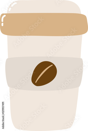 Cute coffee autumn doodle clip art