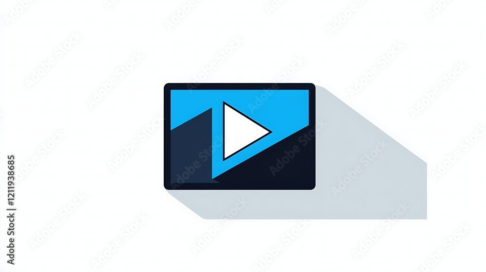 Minimalist Video Ad with Play Button Icon Minimalist Video Ad with Play Button Icon