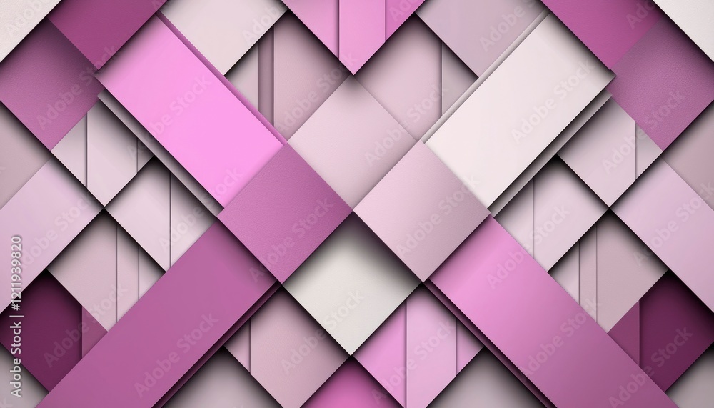 Obraz premium Abstract Pink and White Geometric Pattern Design