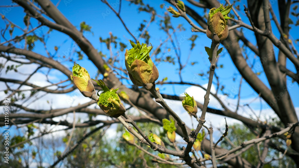 Fraxinus ornus - Manna Ash tree in spring blossom Fraxinus ornus - Manna Ash tree in spring blossom
