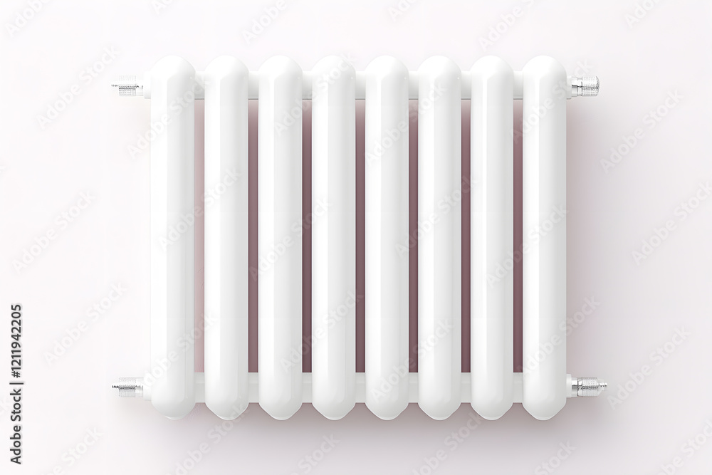 White modern radiator convector heating isolated on white background White modern radiator convector heating isolated on white background