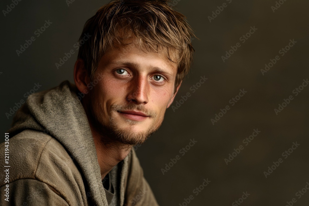 Fototapeta premium Portrait of a Young Man with Blonde Hair
