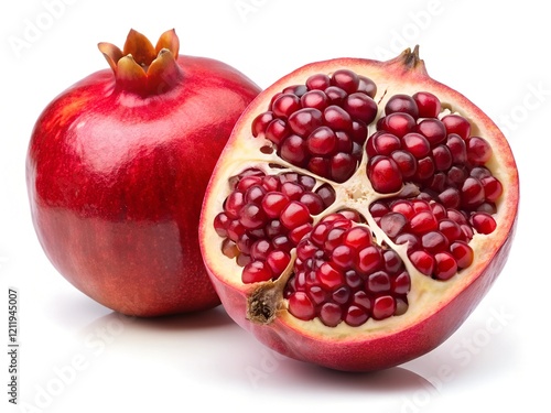 pomegranate isolated on white background