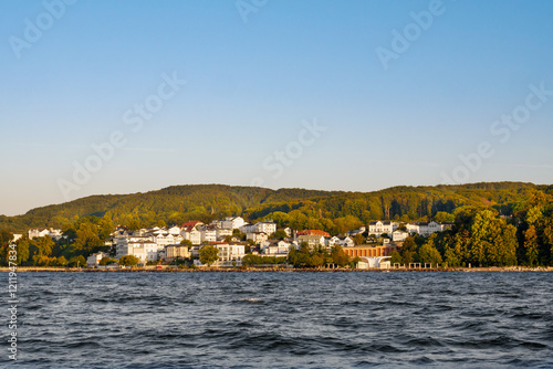 Coastline of Sassnitz and Jasmund NP from Baltic Sea, Ruegen island, Mecklenburg-Vorpommern, Germany