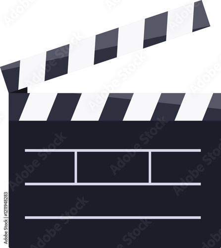 Movie clapperboard striking, beginning of filming of a scene
