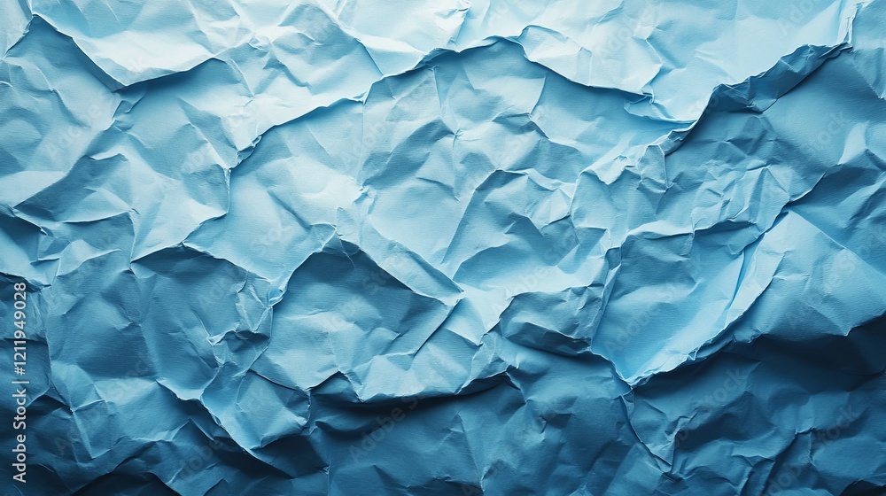 Fototapeta premium light blue crumpled paper background