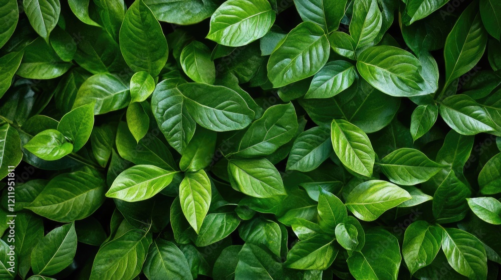 Lush tropical green leaves creating a vibrant and refreshing natural background ideal for design and botanical themes Lush tropical green leaves creating a vibrant and refreshing natural background ideal for design and botanical themes