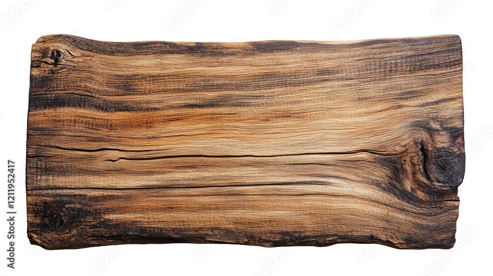 Old Wooden Board Isolated on Transparent Background Old Wooden Board Isolated on Transparent Background