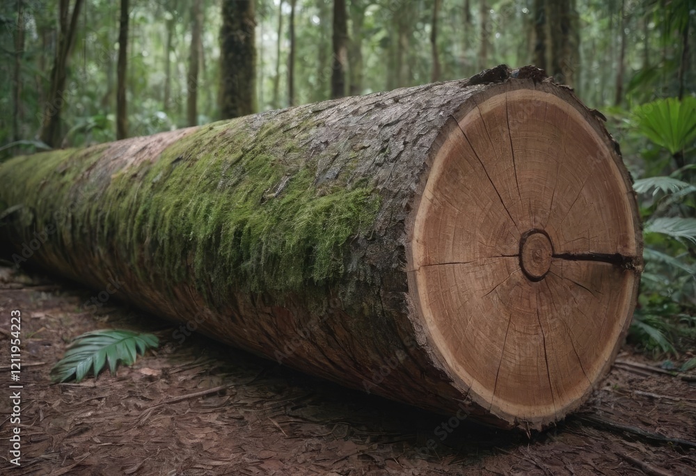 custom made wallpaper toronto digitalA very large log is laying flat on the ground in a dense forest