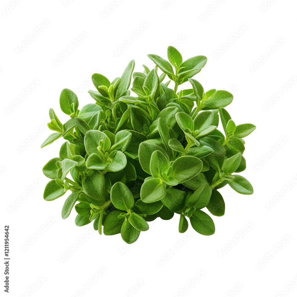 Lush Green Oregano Herb Bunch, Isolated on White Background Lush Green Oregano Herb Bunch, Isolated on White Background