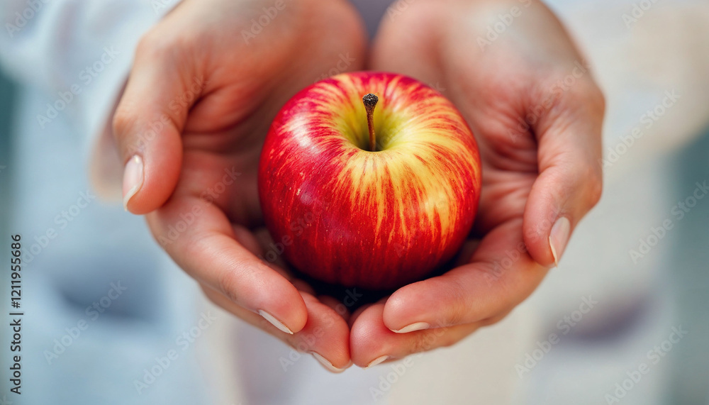 custom made wallpaper toronto digitalApples on palm hand HD photo. Fresh apple picture
