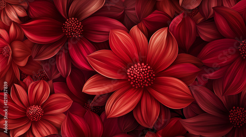 aclose up  of  large red flowers background photo