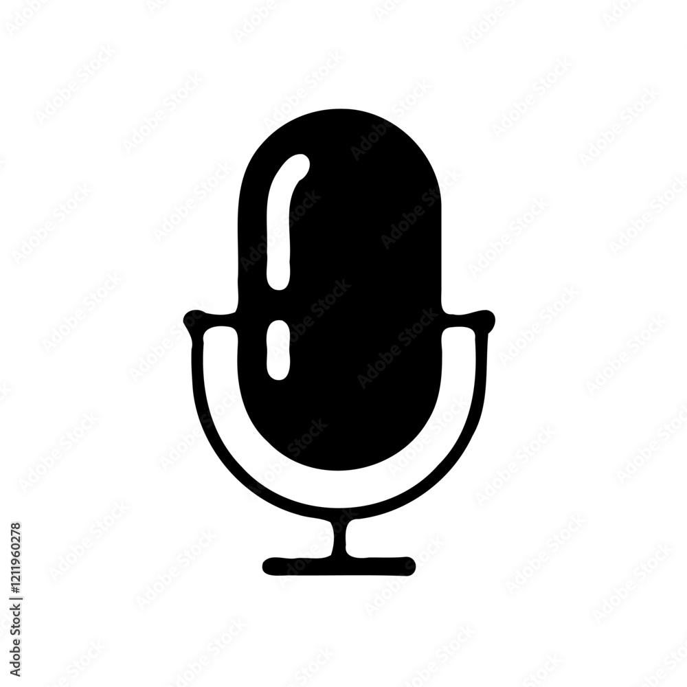 Iconic Microphone Graphic Symbol Iconic Microphone Graphic Symbol