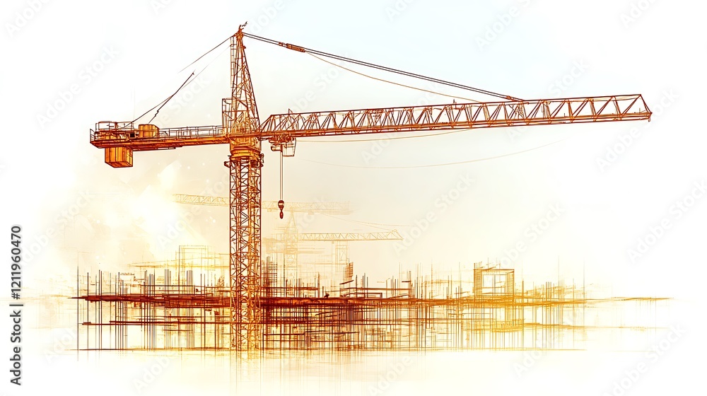 Construction crane architecture site image Construction crane architecture site image
