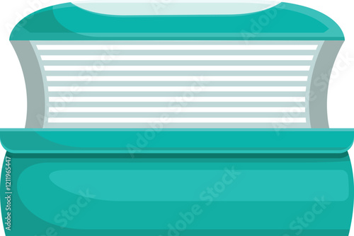 Horizontal solarium bed ensuring a perfect tan, ideal for beauty salons or personal use