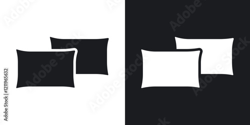 Pillow icons in solid black and white colors