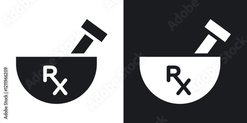 RX icons in solid black and white colors