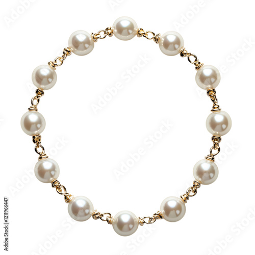 Wallpaper Mural Elegant Pearl Bracelet with Gold Accents Isolated on transparent background Torontodigital.ca