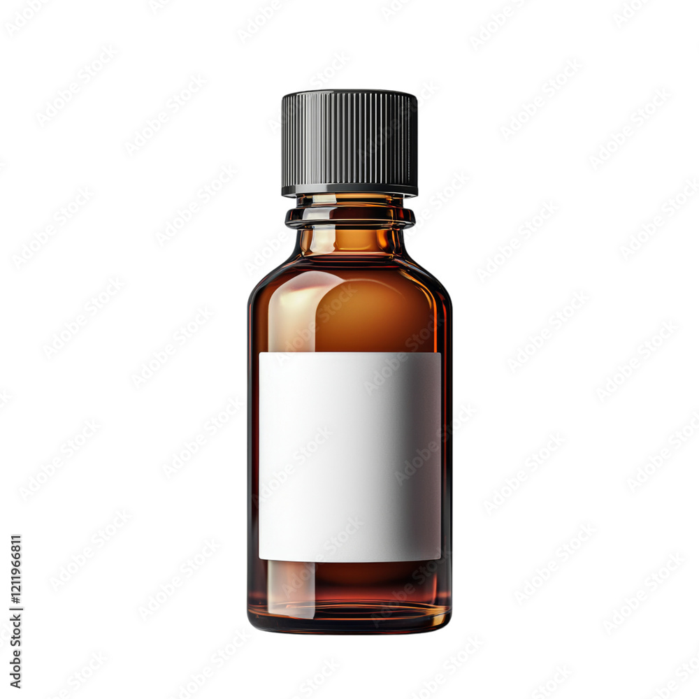 Empty Bottle for Essential Oils or Fragrance Isolated on transparent background Empty Bottle for Essential Oils or Fragrance Isolated on transparent background