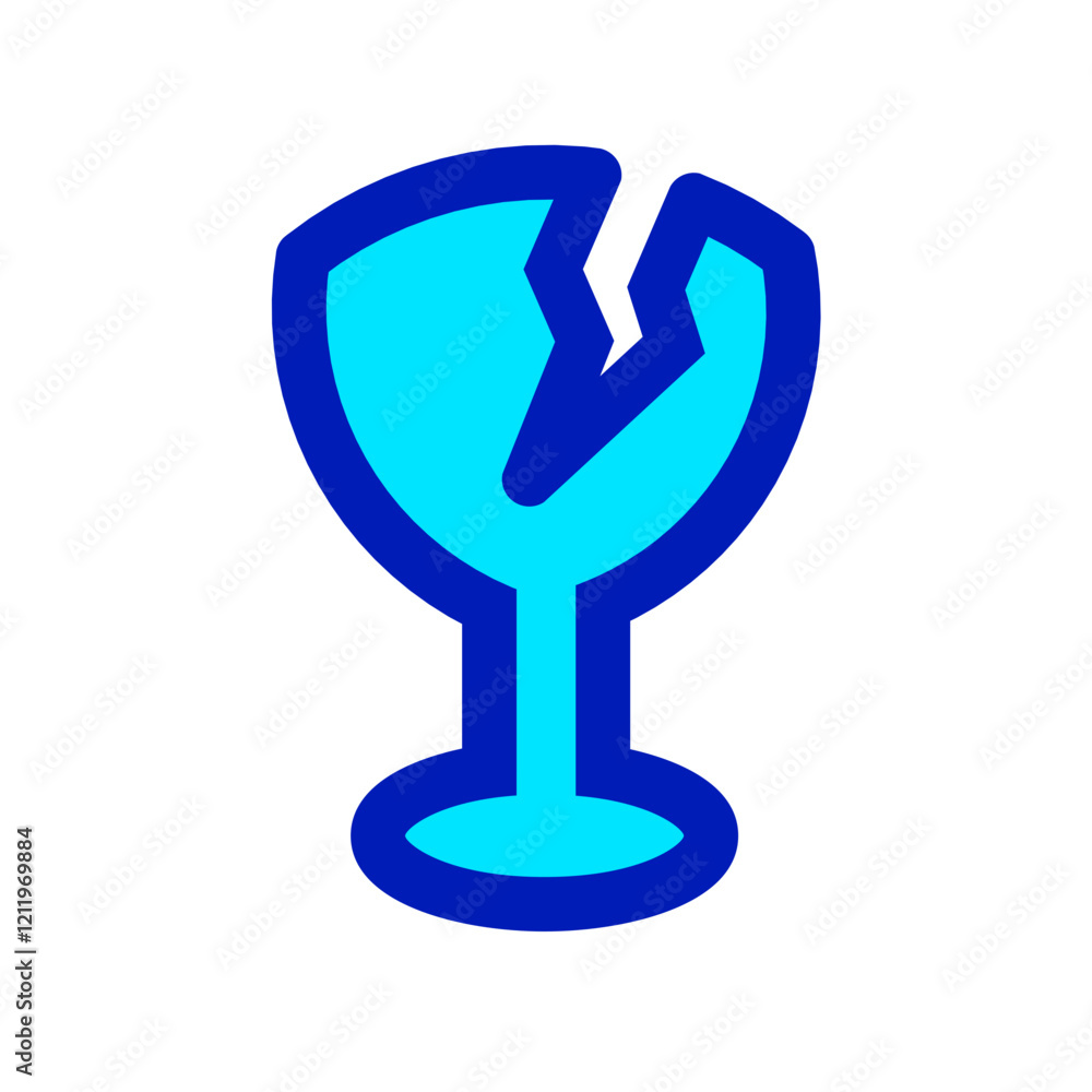 fragile glass duo tone icon for illustration fragile glass duo tone icon for illustration