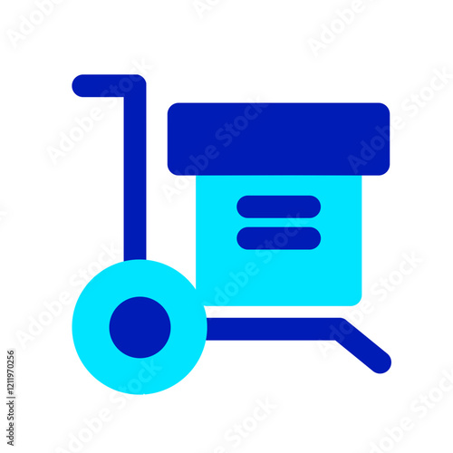 trolley duo tone icon for illustration