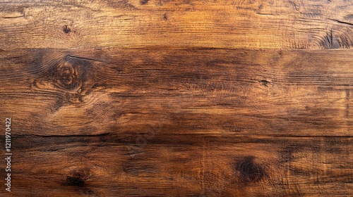 Wallpaper Mural Brown wooden desk texture with rich grain patterns suitable for productivity, featuring a laptop on top in a minimalist workspace setting. Torontodigital.ca