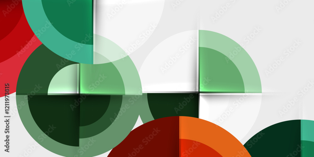 Circle and semi circle geometric background. Vector Illustration For Wallpaper, Banner, Background, Card, Book Illustration, landing page Circle and semi circle geometric background. Vector Illustration For Wallpaper, Banner, Background, Card, Book Illustration, landing page